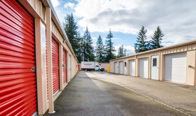 Outside of first choice self storage facility with car park - Secure Storage Solutions
